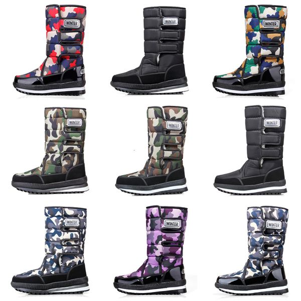 

luxury designer women men boots over the knee thigh high mens snow winter boots waterproof platform booties 36-46 ing