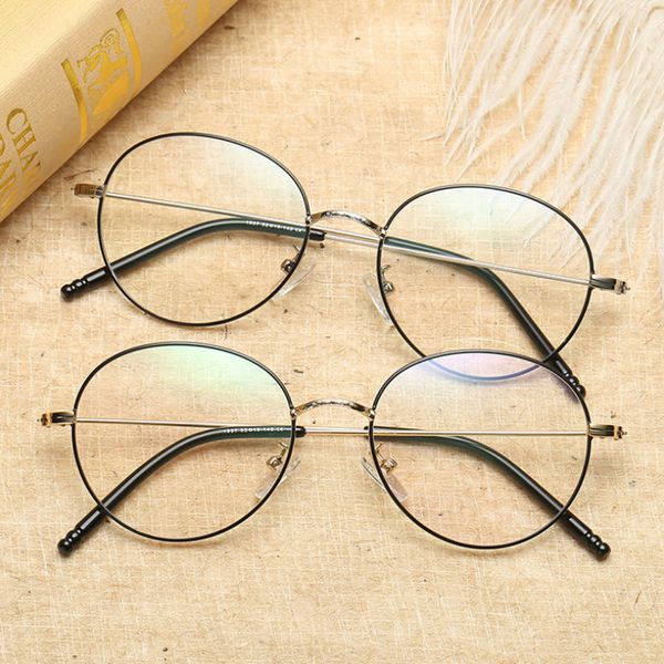 Toptan-VWKTUUN yuvarlak gözlük Çerçeve Vintage Boy Gözlük çerçeveleri Fo Erkekler İnce Gözlük Çerçevesi Bilgisayar Miyopi Sahte