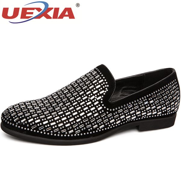

uexia men plus size 46 dress shoes luxury italian style fashion men formal shoes brand bring business leather, Black