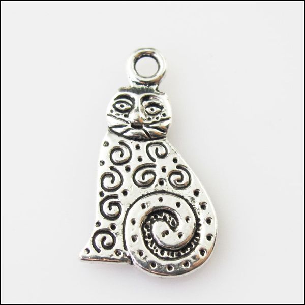 

мода 10 шт. тибетский серебряный тон прекрасный животное кошка подвески подвески 12x22 мм, Bronze;silver