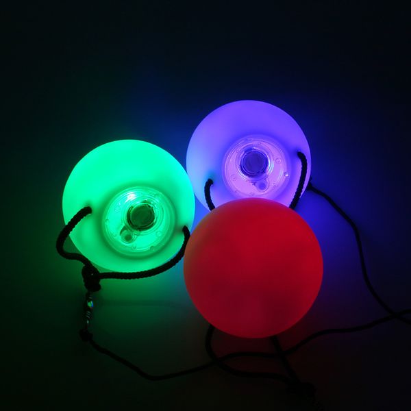 

2 pieces = 1 pair belly dance balls rgb glow led poi thrown balls for belly dance hand props stage performance accessories, Black;red