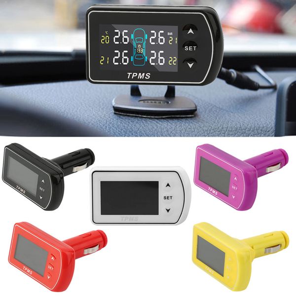 

4 colors tire pressure monitor system + 4 external sensors lcd display gt02-t02 new and high quality