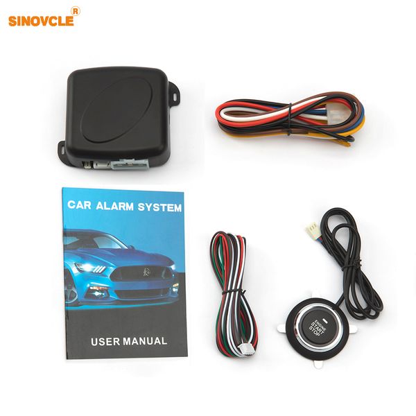 

sinovcle car remote control engine push start dc 12v button starter car keyless entry start simmobilizer