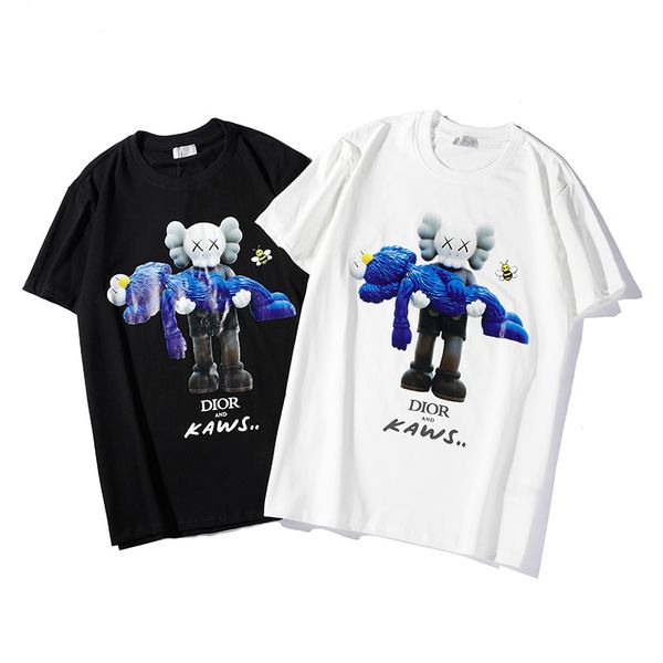 

Luxury men de igner t hirt de igner ca ual hort leeve fa hion medu a printing men women hip hop tee, White;black