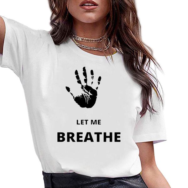 

wn297 platform i can't breathe i can't breathe female t-shirt short sleeve, Gray;blue