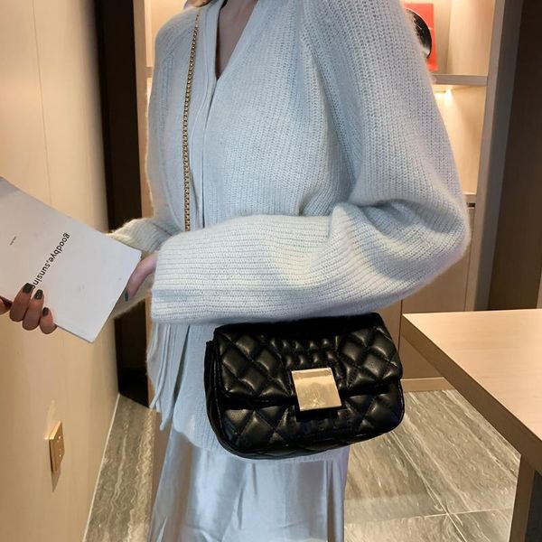 

women handbag 2020 new korean fashion casual plaid chain shoulder messenger bag famous classic crossbody purse