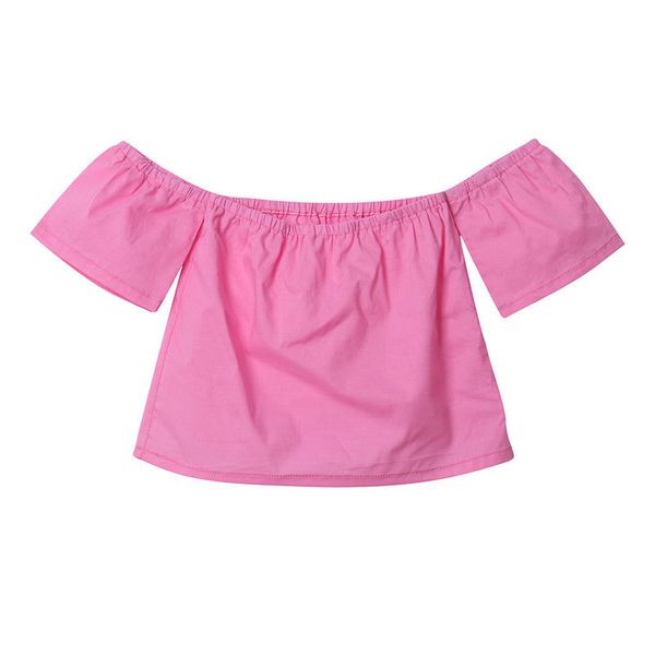 

Baby Girls Blouses Fashion Toddler Infant Baby Kids Girls Off-shoulder shirt Tops Casual Summer Clothes