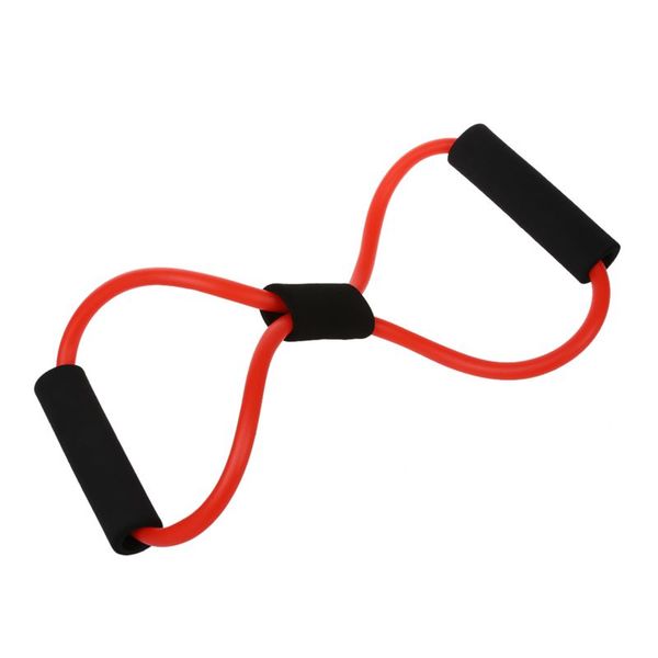 

resistance band tube fitness muscle workout exercise yoga cord elastic 8 type