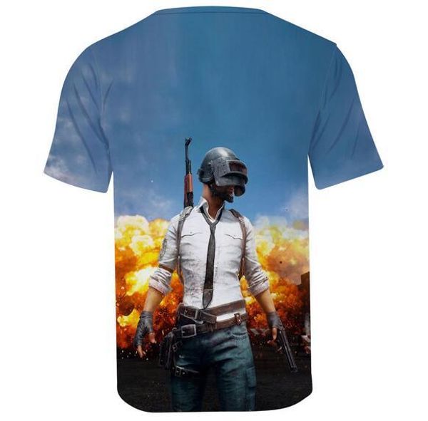 

популярные 3d-designer летних футболки pubg подвижного животного волчий мужские тройники польос плюс размер 4xl смешной emoji письма напечат, White;black