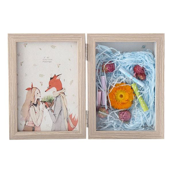 

nordic style double-sided folding p frame picture 6/7 inch diy art crafts home decoration ornament