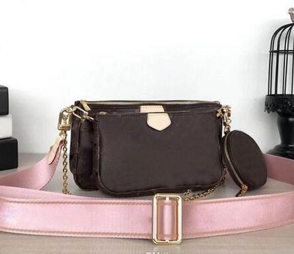 

2019 fashion women favorite mini pochette bag 3 pieces accessories crossbody bag vintag shoulder bags m44823 purses multi