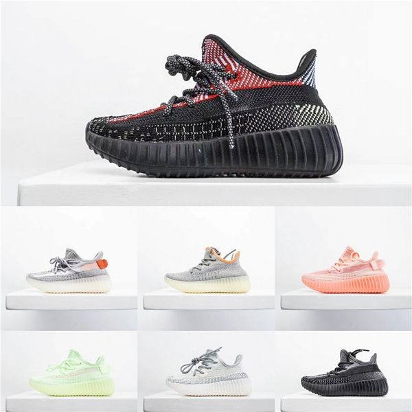 

new kids running designer shoes sneakers baby toddler kanye west run shoes infant children boys girls chaussures static eu size 26-35#539