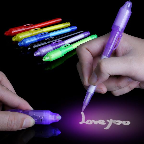 

light-up toys luminous light magic pen dark funny novelty gag popular toys magic fidget pen for kids painting brush tagzi, Black;brown