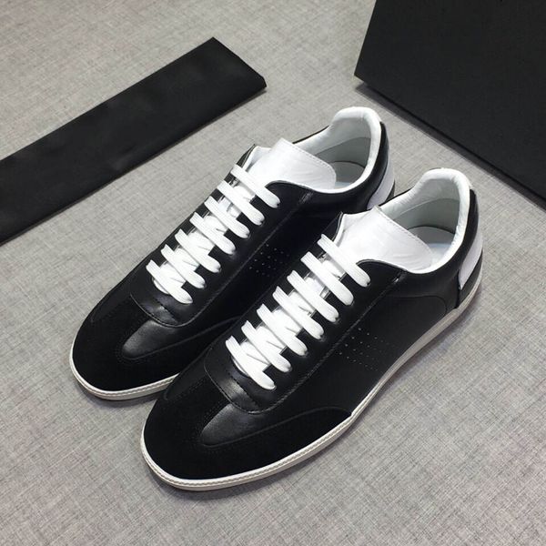 

men's leather casual shoes black and white layer calfskin lace up one foot fashion trend men's board shoes