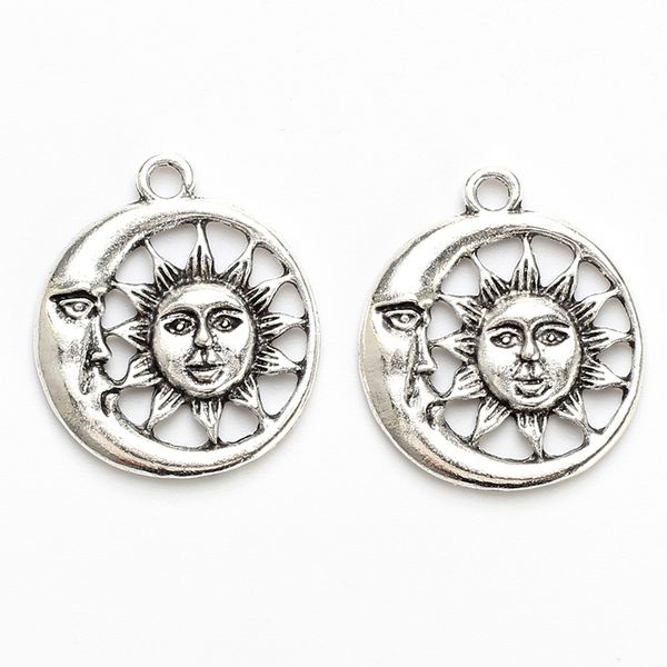 

счастливый глаз 10 шт. / лот луна звезды подвески античное серебро сплава подвески для ювелирных изделий решений свадебные конструкции ey476, Bronze;silver