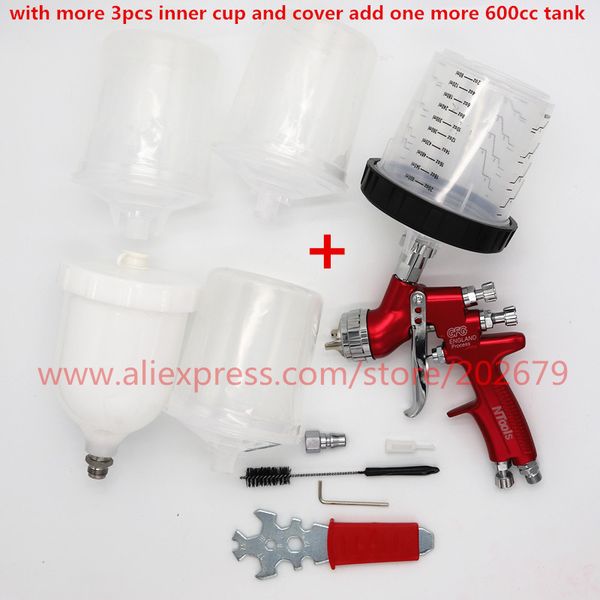 

spray gun with mixing cup pps no-clean tank lvmp england spray gun /paint /sprayer