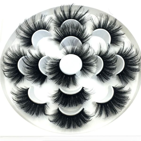 

false eyelashes 25mm 7 pairs 8d mink thick natural extended professional makeup