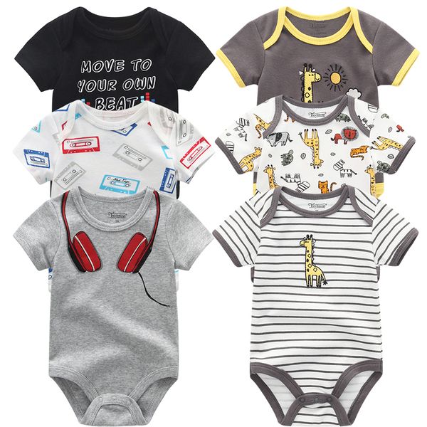 

newborn summer style baby cartoon rompers cute baby clothes t200706, Blue
