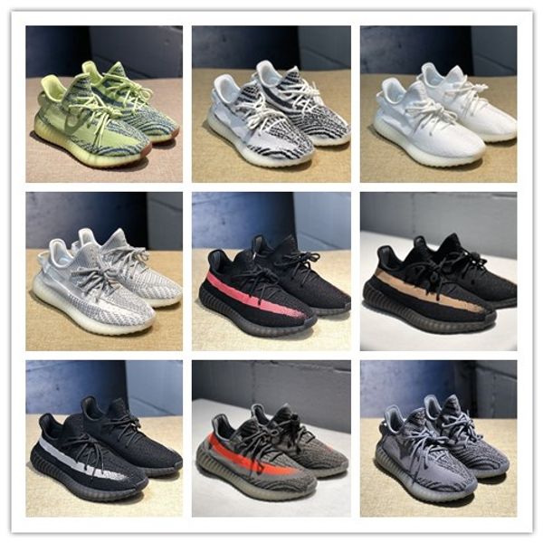 

wholesale mens designer shoes women running shoes sneakers semi frozen yellow static zebra trainers size5.5-12