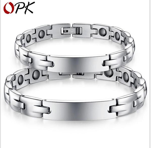 

new personality magnet healthy couple bracelet glossy bracelet, Golden;silver