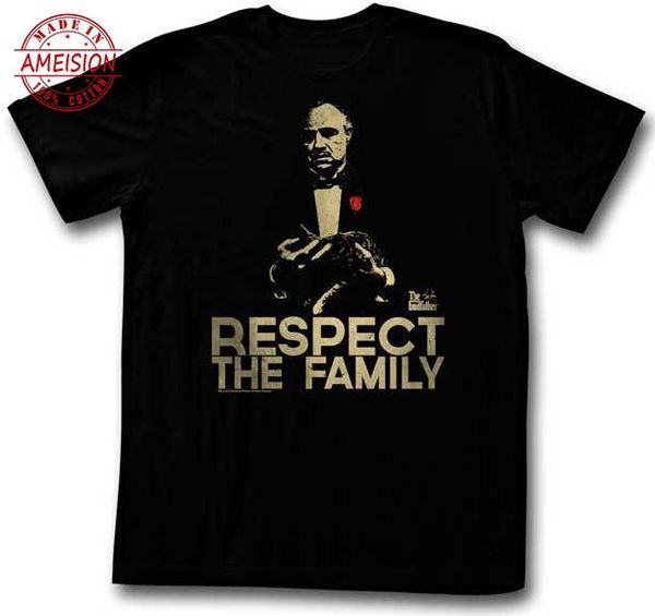 

the godfather respect the family t shirt classic gangster movie printed t-shirt new fashion funny tee shirt, White;black