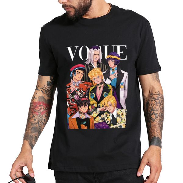 

new arrive designer t-shirt vogue jojo cartoon harajuku trend printing men's t shirt o-neck loose hiphop t-shirt for men dhbowc189, White;black