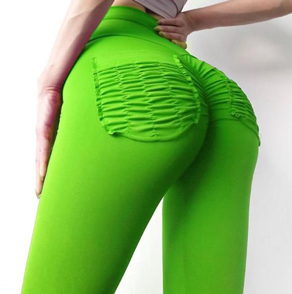 

high waist womens fitness pants fashion solid color skinny yoga pants womens hip lifting sports pants, Black;white