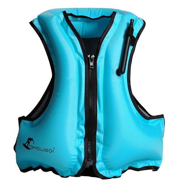 

omouboi life jacket swimwear inflatable diving vest dive floating horse clip mouth blowing portable buoyancy vest