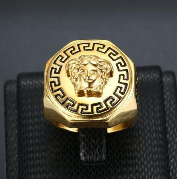

ancient greek ring 316 stainless steel ancient greek myth snake hair devil ring men's titanium steel ring