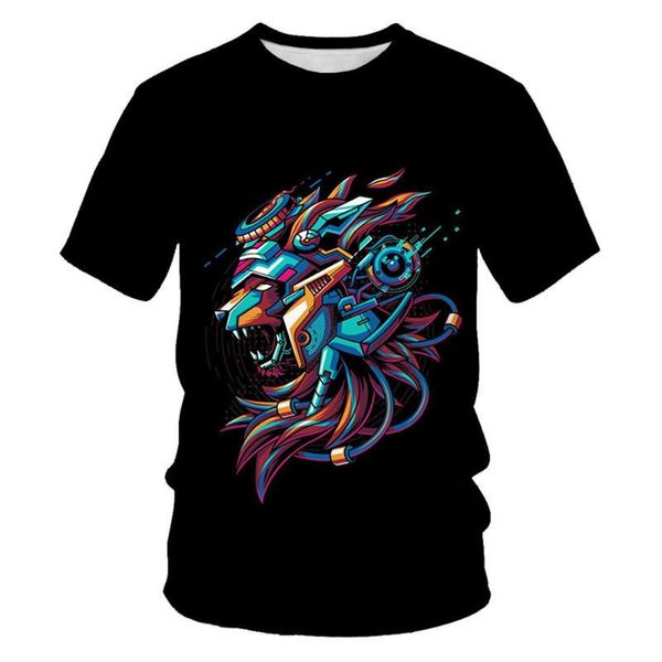 

men's t-shirts creative mechanical animals 3d printed black t shirt summer men women harajuku t-shirt fortniter oversized tshirt teenag, White;black