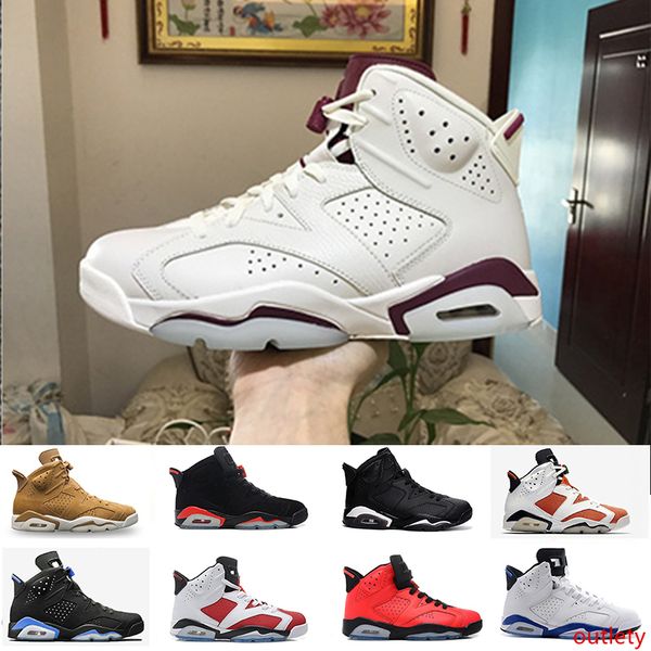 

sports blue 6 wheat infrared black gat orade basketball shoes men maroon carmine sports blue alternate black cat sneaker size 41-47