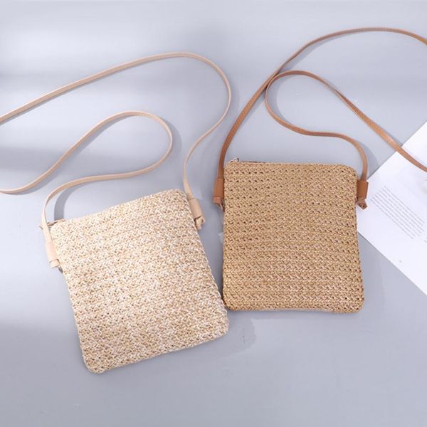 

2019 new women straw bags flap messenger crossbody bags rattan handbags casual beach holiday shoulder bag for women