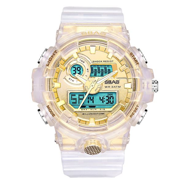 

fashion dual display led watches men women multi function digital sports watch eletronicos novidades zegarek dla chlopca #h0, Slivery;brown