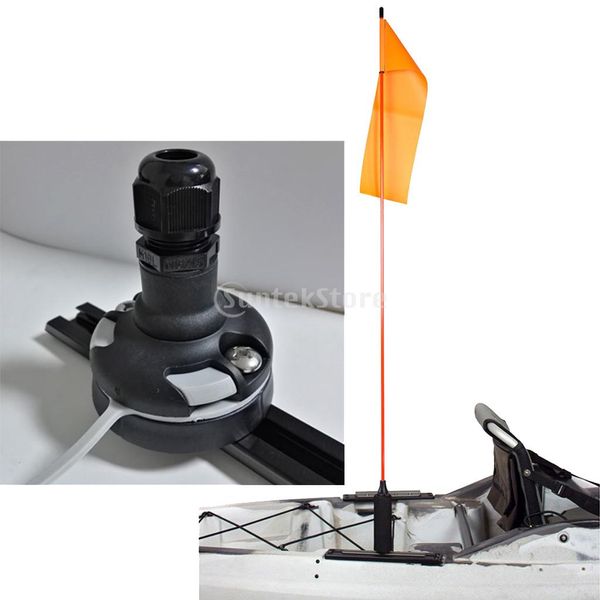

black nylon kayak safety flag base rail mount rest rack support replacement for marine canoe yacht fishing boat diy accessories