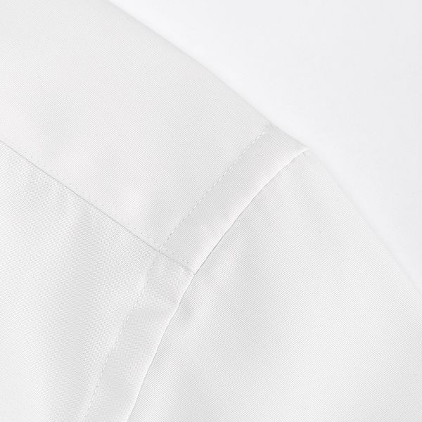 

men's long sleeve easy care dress shirt with black buttons comfortable soft pure cotton smart casual slim-fit button-down shirts, White;black
