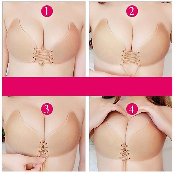 

бюстгальтер femme lingeries женщины моды sexy самоклеющегося невидимые силиконовые бюстгальтеры бесшовного backless intimates push up bras o, Red;black