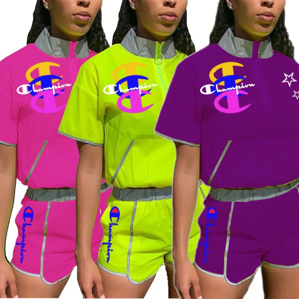 

40k8024 women's hoodie leggings outfits two piece set tracksuit shirt pants sports set short sleeve sportswear hot, Gray