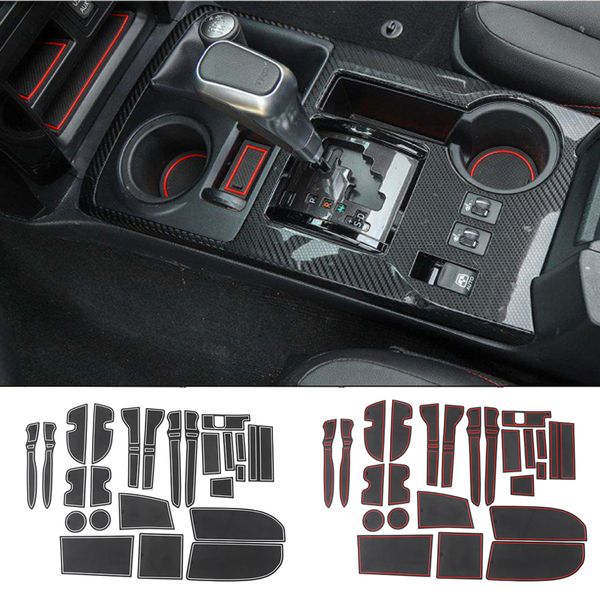 Tappetino per porta per auto, tappetini antiscivolo per auto, slot per porta antifumo per Toyota 4Runner 2010+ Car Styling Accessori interni per auto