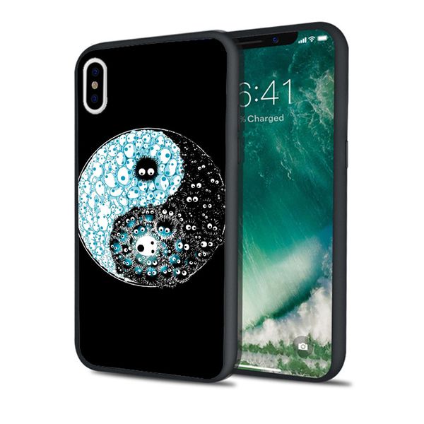 

coque cute tai chi art phone case for iphone 11 pro xs max xr 8 7 6s plus 5s se 5 case black soft silicone cover.
