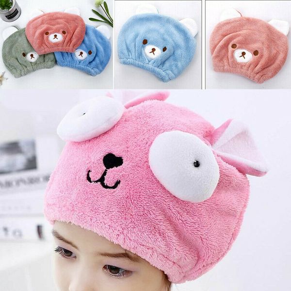 

child hair rapid drying towel soft hair drying hat bathrobe cap bathing tools ing