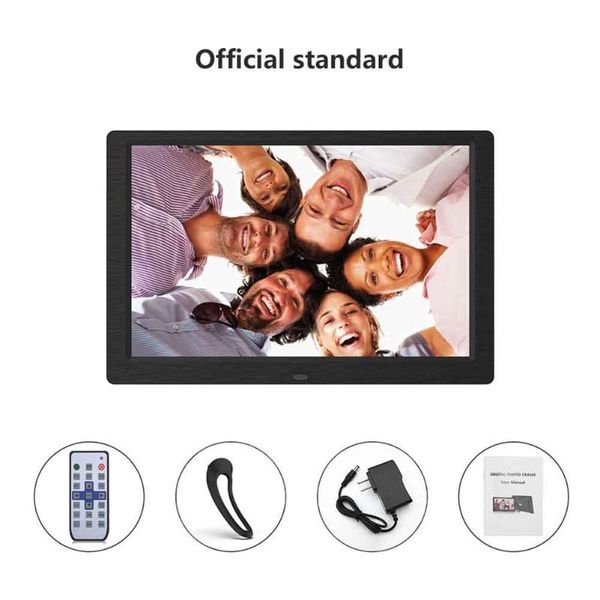 

10 inch remote control digital picture frame with background music video hd ips screen alarm clock mp3 mp4 movie player gift