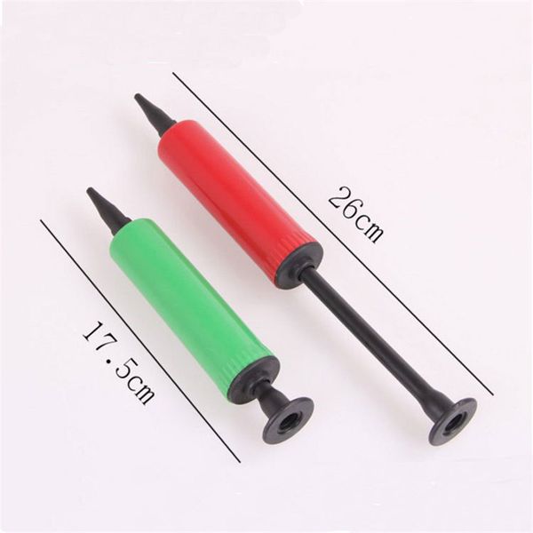 

plastic football soccer inflatable ball hand air pump with needle random color
