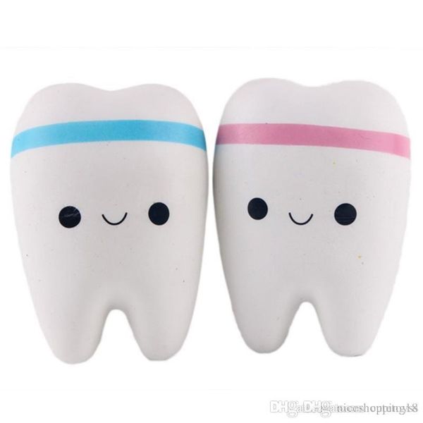 

good 11cm squishy novelty toy squishy tooth slow rising kawaii soft squeeze cute cell phone strap toys kids baby gift random color 116
