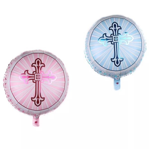 45X45 Ostern Kreuz Runde Ballons Aufblasbare helium Pfingsten Jesus Kreuz Ostern Dekoration Ballons luft ballons