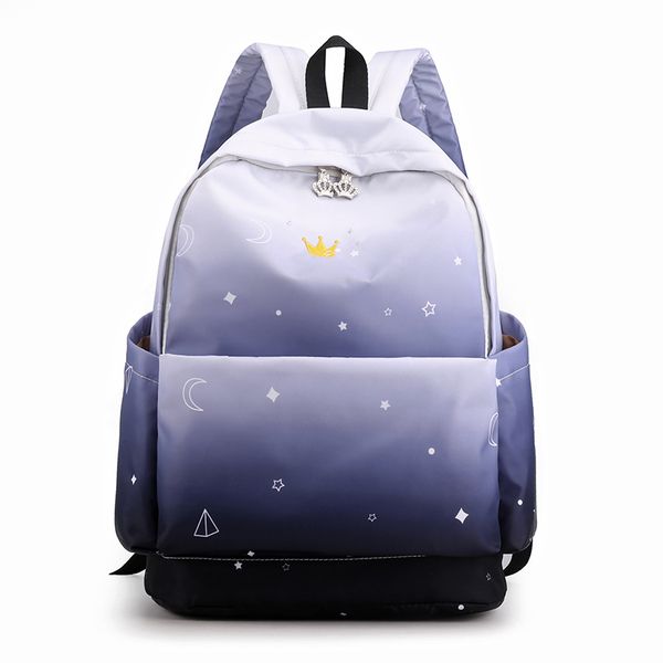 

gradient color children girls schoolbag nylon simple large capacity female backpack girls lightweight waterproof
