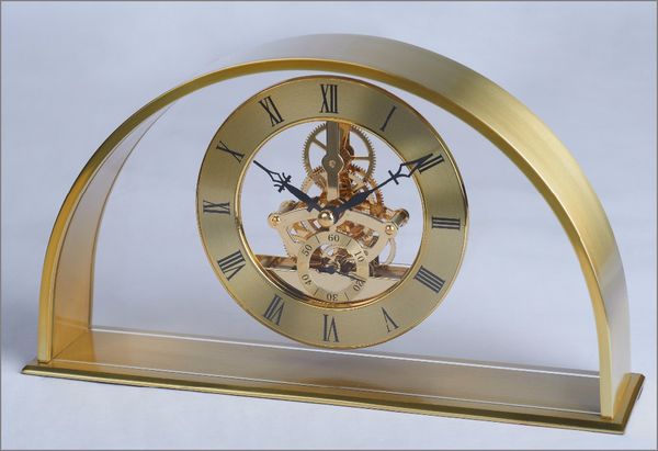 

half circle metal decoration gift clock for living room or bedroom
