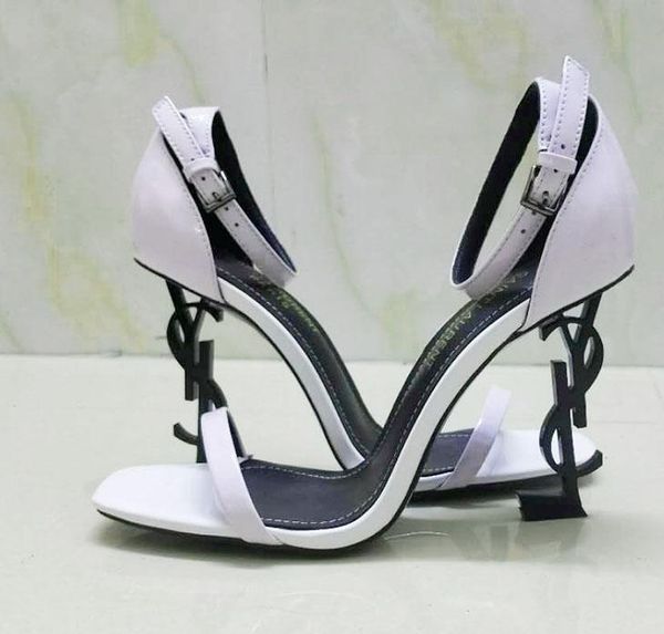 

fashion shoes women high heels women's shoes letter heel dress wedding Ysl shoes high heels, Blue;gray