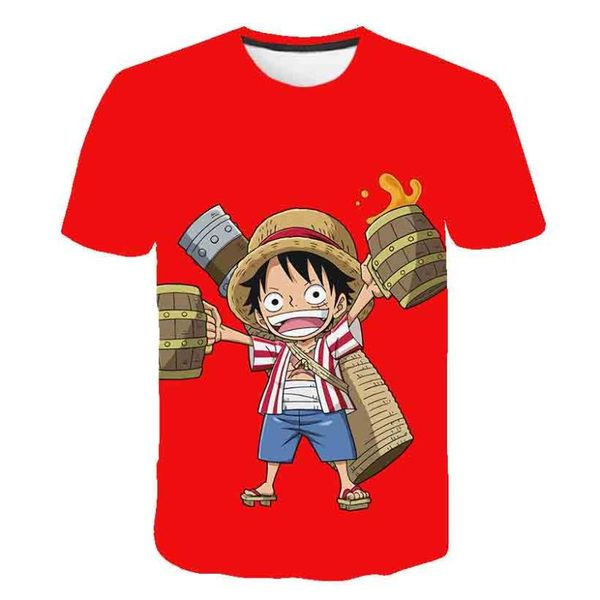 

anime t-shirt mannen t-shirt luffy kleding gedrukte korte mouw, White;black