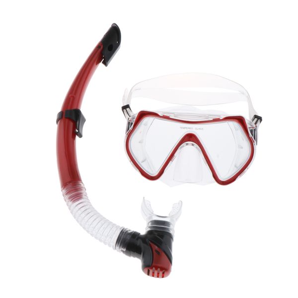 

adults swimming diving ma-sk anti-fog scuba goggles semi-dry snorkel gear set