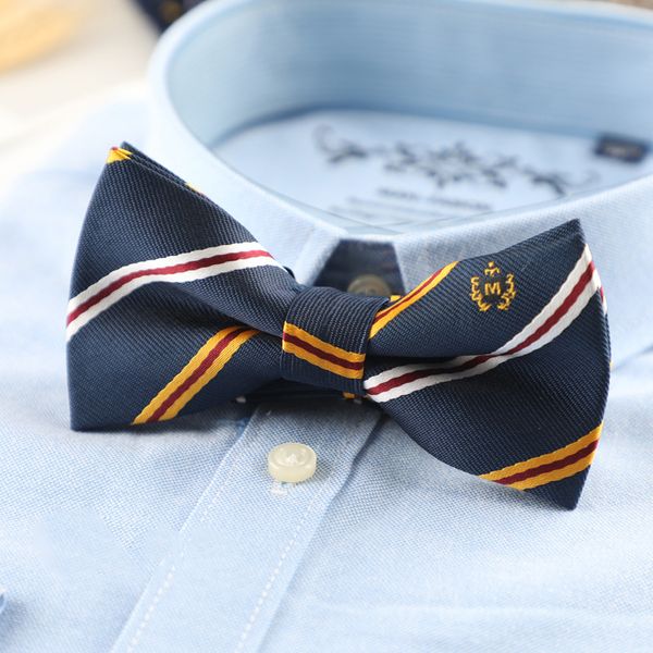 

men bow ties business suit polyester bow ties for men fashion casual formal wear double tie high quality, Black;gray